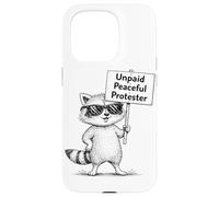 Humour de Raton Laveur de manifestant Pacifique Non payé Coque pour iPhone 15 Pro