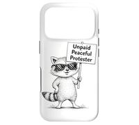 Humour de Raton Laveur de manifestant Pacifique Non payé Coque pour iPhone 17 Pro