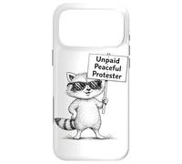 Humour de Raton Laveur de manifestant Pacifique Non payé Coque pour iPhone 17 Pro Max