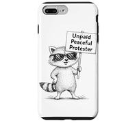 Humour de Raton Laveur de manifestant Pacifique Non payé Coque pour iPhone 7 Plus/8 Plus