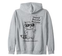 Humour de Raton Laveur de manifestant Pacifique Non payé Sweat à Capuche
