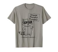 Humour de Raton Laveur de manifestant Pacifique Non payé T-Shirt