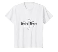 Humour de Retraite : Adieu à la Tension, Bonjour Pension T-Shirt, Enfant, Blanc, 10 Ans