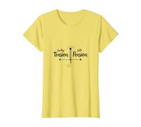 Humour de Retraite : Adieu à la Tension, Bonjour Pension T-Shirt, Femme, Citron, XS