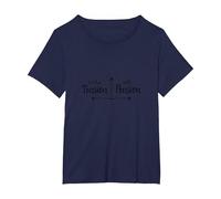 Humour de Retraite : Adieu à la Tension, Bonjour Pension T-Shirt, Femme Grandes Tailles, Bleu Marine, 1X