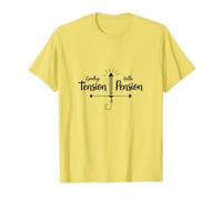 Humour de Retraite : Adieu à la Tension, Bonjour Pension T-Shirt, Homme, Citron, S