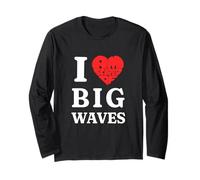 Humour de Surfeur Humoristique I Love (Am Scared of) Big Waves Surf Humour Manche Longue