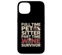 Humour de survivant de vin à Temps Plein pour Animal de Compagnie Coque pour iPhone 13