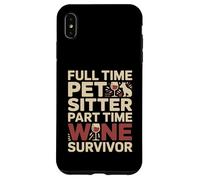 Humour de survivant de vin à Temps Plein pour Animal de Compagnie Coque pour iPhone XS Max