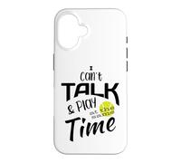 Humour de Tennis Amusant « I Can't Talk and Play at The Same Time » Coque pour iPhone 16