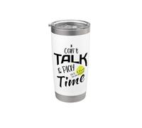 Humour de tennis amusant « I Can't Talk and Play at the Same Time » Gobelet isotherme en acier inoxydable double paroi