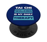 Humour de thérapie Quotidienne de Pratique de la Marche du Tai Chi PopSockets PopGrip Adhésif