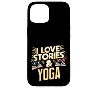 Humour de Yoga pour Les Amateurs de Livres pour Les lecteurs Qui Aiment Les Histoires Coque pour iPhone 15