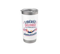 Humour départ a la retraite libérée délivrée retraitée Gobelet isotherme en acier inoxydable double paroi