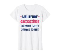 Humour départ caissière Fille métier Meilleure caissière T-Shirt