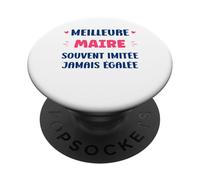 Humour départ Maire Fille métier Meilleure Maire PopSockets PopGrip Adhésif