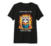 Humour des finales étudiantes Trash Panda Dumpster Fire T-Shirt Haut de Gamme