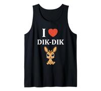 Humour Dik-Diks Animaux drôle Minimaliste i Love Dik-Dik Débardeur