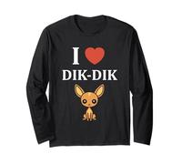 Humour Dik-Diks Animaux drôle Minimaliste i Love Dik-Dik Manche Longue