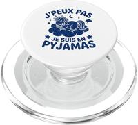 Humour Dormir Dodo flemme Je Peux Pas Je suis en Pyjama PopSockets PopGrip pour MagSafe