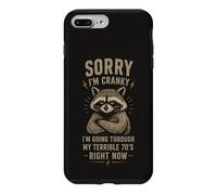 Humour drôle 70e Anniversaire Raton Laveur Terrible années 70 Coque pour iPhone 7 Plus/8 Plus