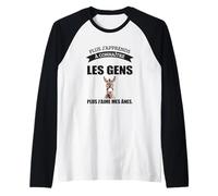 Humour Drôle Animaux de Ferme Ânes Relations Humaines Manche Raglan