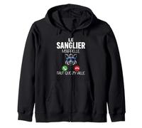 Humour Drôle Chasse Chasseur Sanglier Appel Téléphone Sweat à Capuche
