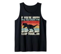 Humour drôle de Dinosaure T-Rex If You're Happy and You Know It Débardeur