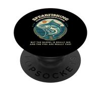 Humour drôle de pêche au spearos, comme un poisson dans un tonneau PopSockets PopGrip Adhésif