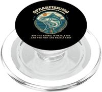Humour drôle de pêche au spearos, comme un poisson dans un tonneau PopSockets PopGrip pour MagSafe