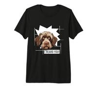 Humour drôle de propriétaire de Chien Griffon pointant à Poil Dur T-Shirt Haut de Gamme