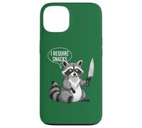 Humour drôle de Raton Laveur Mignon avec Inscription I Require Snacks Coque pour iPhone 13