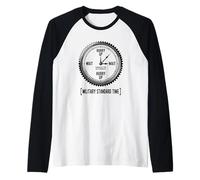Humour drôle « Dépêchez-Vous et Attendez » Manche Raglan