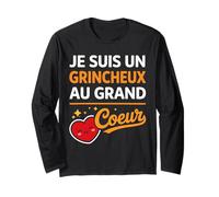 Humour Drôle Homme Je suis Un Grincheux Au Grand Cœur Manche Longue