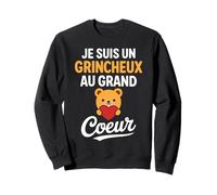 Humour Drôle Ours Je suis Un Grincheux Au Grand Cœur Sweatshirt
