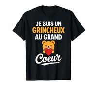 Humour Drôle Ours Je suis Un Grincheux Au Grand Cœur T-Shirt
