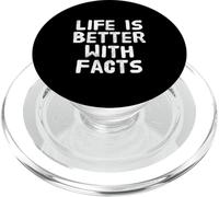 Humour drôle Txt Funny People Funny Life is Better with Facts PopSockets PopGrip pour MagSafe