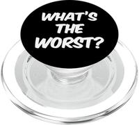 Humour drôle Txt Funny People Funny Question What's The Worst PopSockets PopGrip pour MagSafe