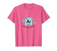 Humour du Tableau périodique : AR That's Argon Laughing T-Shirt, Homme, Rose Chiné, M