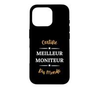 Humour éducateur certifié Meilleur Moniteur Coque pour iPhone 16 Pro
