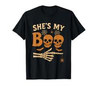Humour Effrayant Amusant She's My Boo Halloween Party T-Shirt