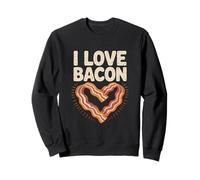 Humour en Forme de cœur I Love Bacon Sweatshirt