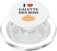 Humour épiphanie Nourriture Amour i Love Galette des Rois PopSockets PopGrip pour MagSafe