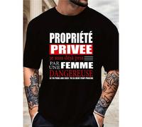 Humour et avertissement Propriété privée, déjà pris par une femme dangereuse, si tu peux lire ceci, tu es déjà trop proche, pour un style décontracté, Casual Tee, col rond homme. Découvrez notre T-shi