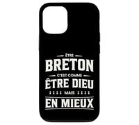 Humour « Etre Breton C'est comme être Dieu mais en Mieux » Coque pour iPhone 12/12 Pro