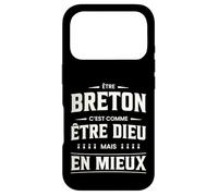 Humour « Etre Breton C'est comme être Dieu mais en Mieux » Coque pour iPhone 17 Pro