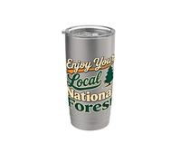 Humour extérieur randonnée dans la forêt nationale locale Gobelet isotherme en acier inoxydable double paroi