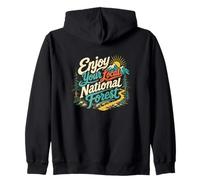 Humour extérieur randonnée dans la forêt Nationale Locale Sweat à Capuche