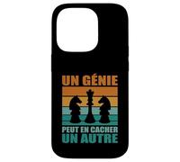 Humour Fan Amateur Échecs Un Génie Jeu de Stratégie Drôle Coque pour iPhone 14 Pro