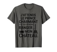Humour Femme Prince Charmant Ranger Château Drôle T-Shirt